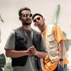 Otsu Occasus | Lunettes De Soleil Vert Fluo XL à Formes Géométriques Et Verres Polarisés -Arkai Atlas Shop rst spring 23 otsu sunglasses square greenblack 1b