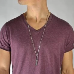 Fort Tempus Pendentif En Acier Inoxydable Couteau Argenté -Arkai Atlas Shop s lv kniv sta lhalsk de