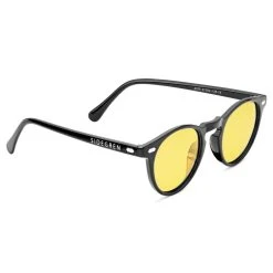 Sidegren Lunettes De Soleil Rétro Noires à Verres Ronds, Jaunes & Polarisés -Arkai Atlas Shop sg35 3