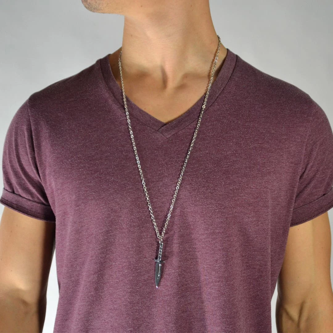 Fort Tempus Pendentif Couteau En Acier Noir 5 Fort Tempus Pendentif Couteau En Acier Noir – Image 3