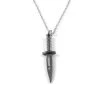 Fort Tempus Pendentif Couteau En Acier Noir -Arkai Atlas Shop sort kniv stalhalskade 1