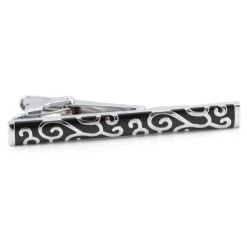 Warren Asher Pince à Cravate Noire à Motifs