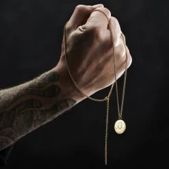 Lucleon Collier à Pendentif Hindou En Acier Doré 12 Lucleon Collier à Pendentif Hindou En Acier Doré -Arkai Atlas Shop ste holn 14547 5