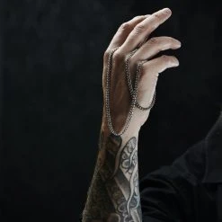 Lucleon Chaîne Argentée à Mailles De 4 Mm -Arkai Atlas Shop ste holn 15174 2 12