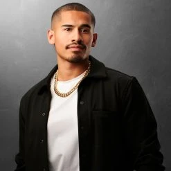 Lucleon Collier à Maillons En Acier Doré 14 Mm -Arkai Atlas Shop ste megashoot 22069 1 2