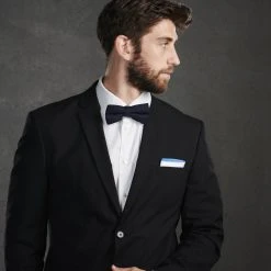 Trendhim Pochette De Costume Blanche à Bords Bleu Saphir -Arkai Atlas Shop ste megashoot pocketsqaure 16666 20