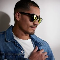 Waykins Lunettes De Soleil Noires Wilmer Thea à Verres Miroir Polarisés Jaune-orange -Arkai Atlas Shop ste megashoot sunglasses 36 22873