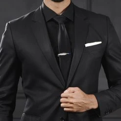 Warren Asher Pince à Cravate Courte Plume D'oie Argentée -Arkai Atlas Shop ste megashoot tieclips 11431 66 11423