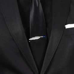 Warren Asher Pince à Cravate Courte Plume D'oie Argentée -Arkai Atlas Shop ste megashoot tieclips 11431 67 11423