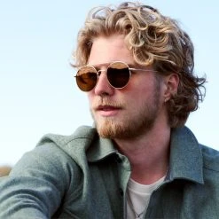 Waykins Lunettes De Soleil Ward Dorées Thea à Verres Bruns -Arkai Atlas Shop ste megashoot2 sunglasses 4 22897