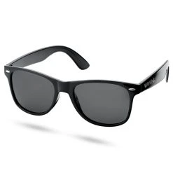 Waykins Lunettes De Soleil Rétro Noires Polarisées