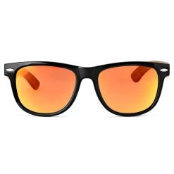 Waykins Lunettes De Soleil Rétro Noires à Verres Polarisés Jaunes Et Branches En Bois -Arkai Atlas Shop wa41 2